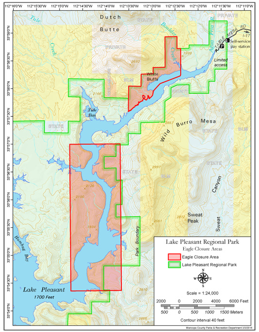 Lake Pleasant Closure Map